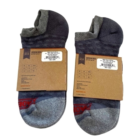2x NWT MADE HERE Spangle No Show Grey Unisex Cotton Socks, S/M - Picture 2 of 6